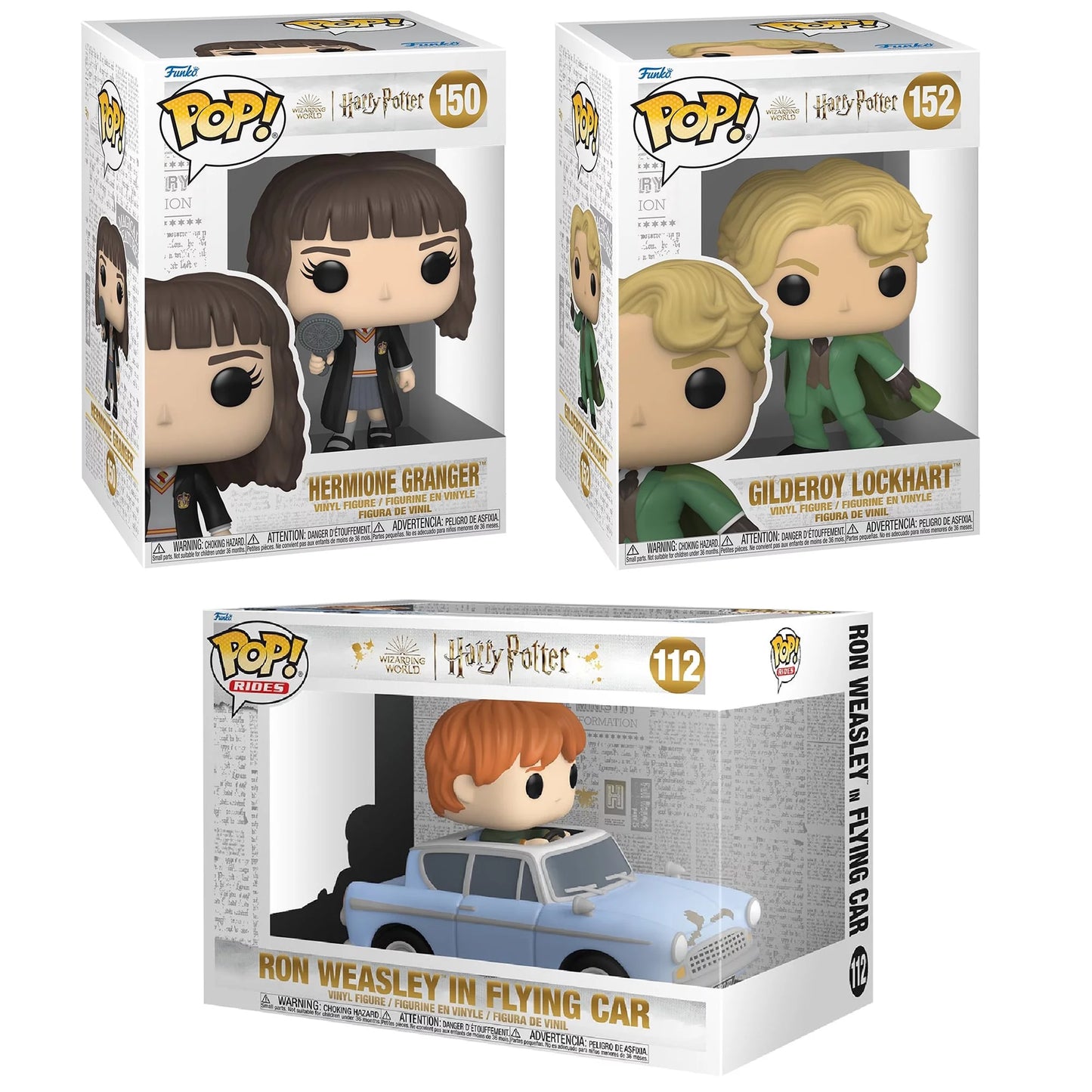 & Flying Anniversary - Includes: Gilderoy Granger of Weasley Ron With Harry Funko Mirror, In Car Lockheart, Movies: Hermione Collectors Set POP! 20th Secrets The Chamber Potter