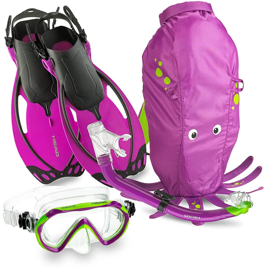 & Premium HEAD Purple, LXL Set, Mask Sea Fins Snorkel Pals Youth 480315SFSQULXL